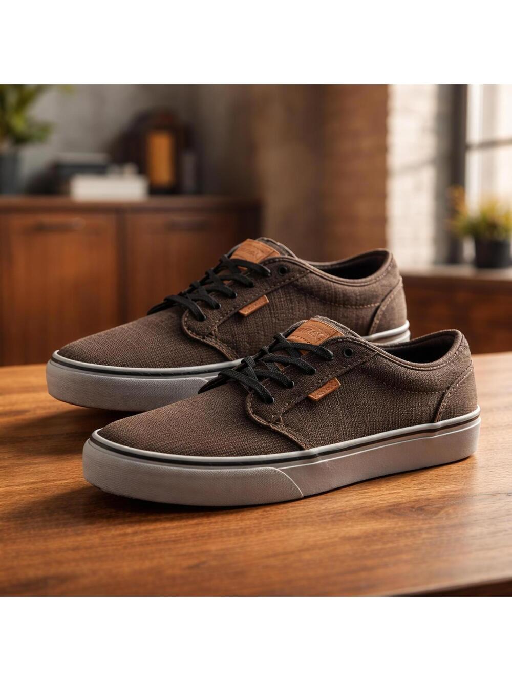 Vans Atwood Kid's Textile Low profile skate Walnut/Brown size 3.5